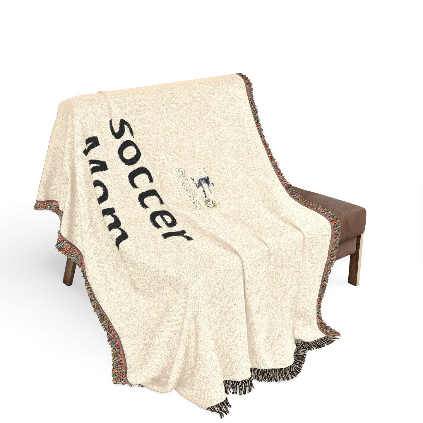 Soccer Mom Woven Blanket — Cozy Sports Mom Throw, Soccer Mom Gift