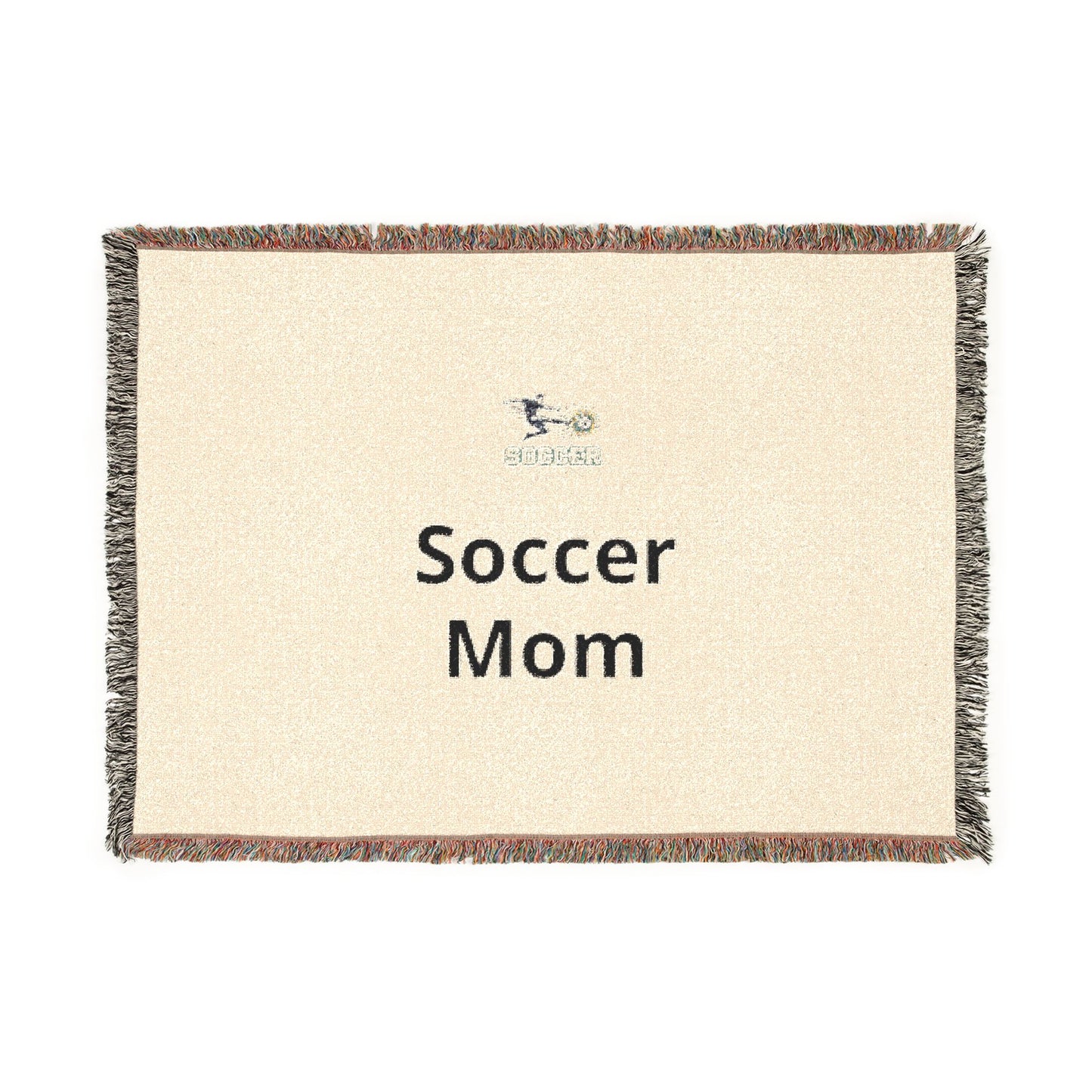 Soccer Mom Woven Blanket — Cozy Sports Mom Throw, Soccer Mom Gift