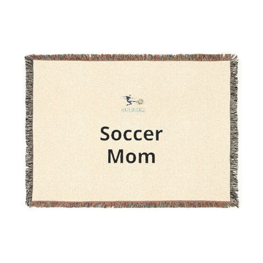 Soccer Mom Woven Blanket — Cozy Sports Mom Throw, Soccer Mom Gift