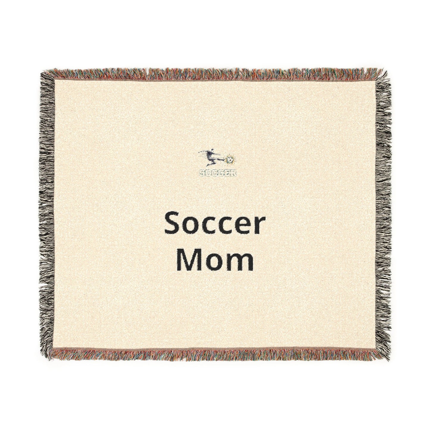 Soccer Mom Woven Blanket — Cozy Sports Mom Throw, Soccer Mom Gift
