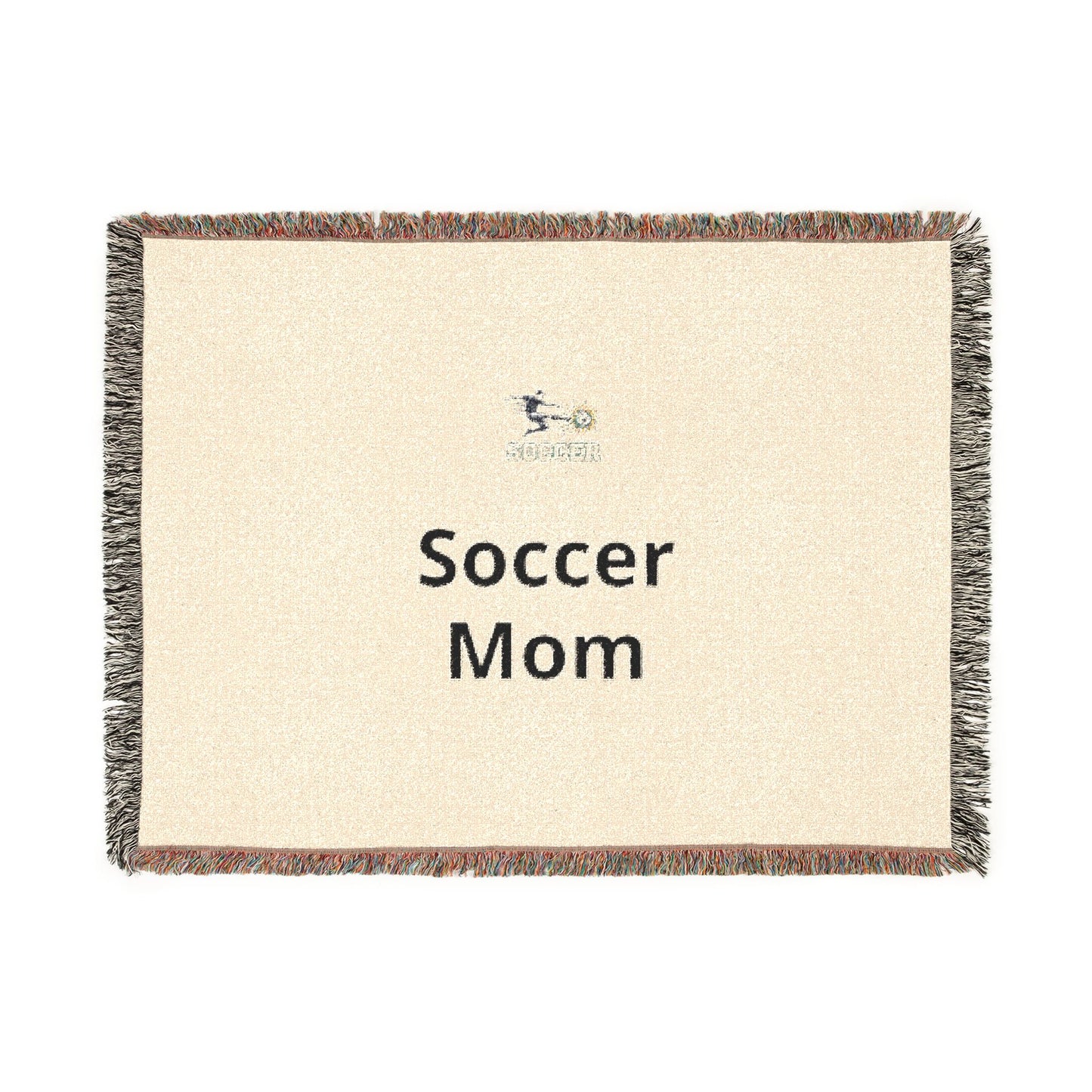 Soccer Mom Woven Blanket — Cozy Sports Mom Throw, Soccer Mom Gift