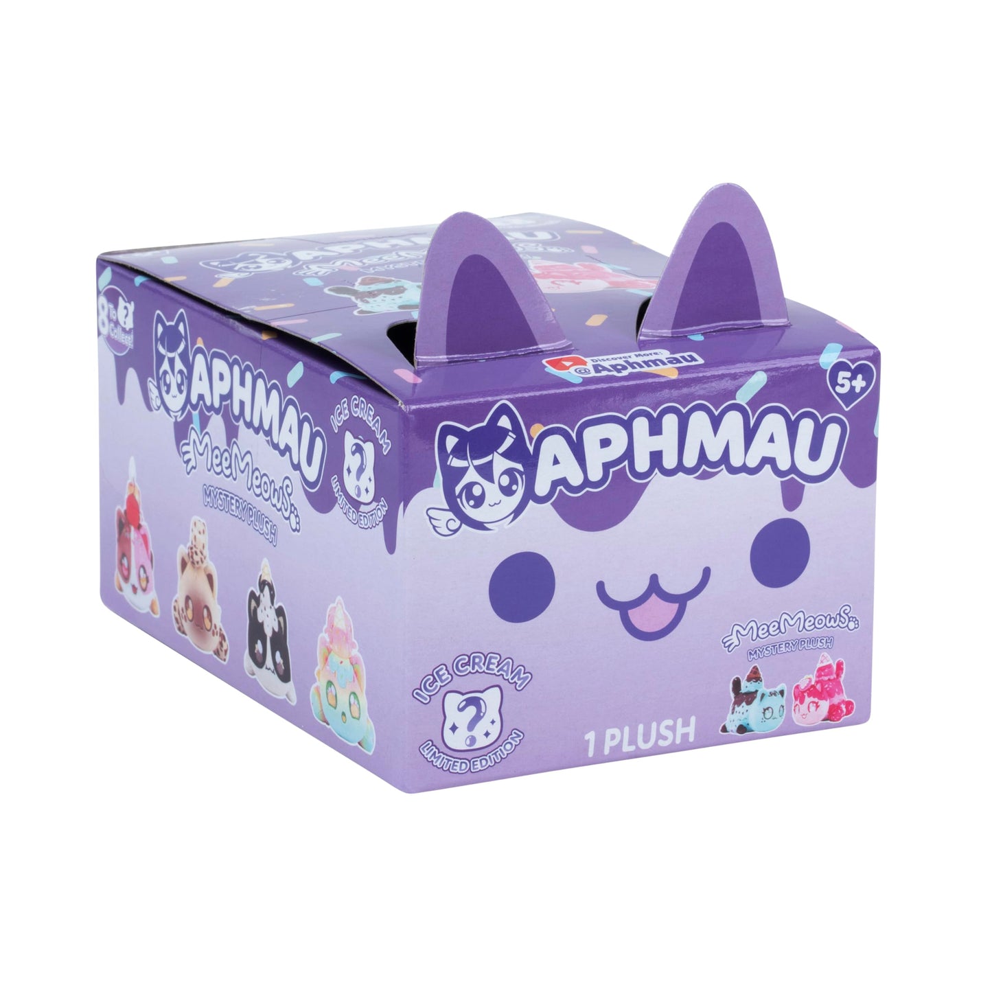 Aphmau 6” MeeMeow Mystery Plush – Ice Cream; YouTube Gaming Channel, Blind Box, 1 of 8 Possible Ice Cream MeeMeows, Official Aphmau Merch