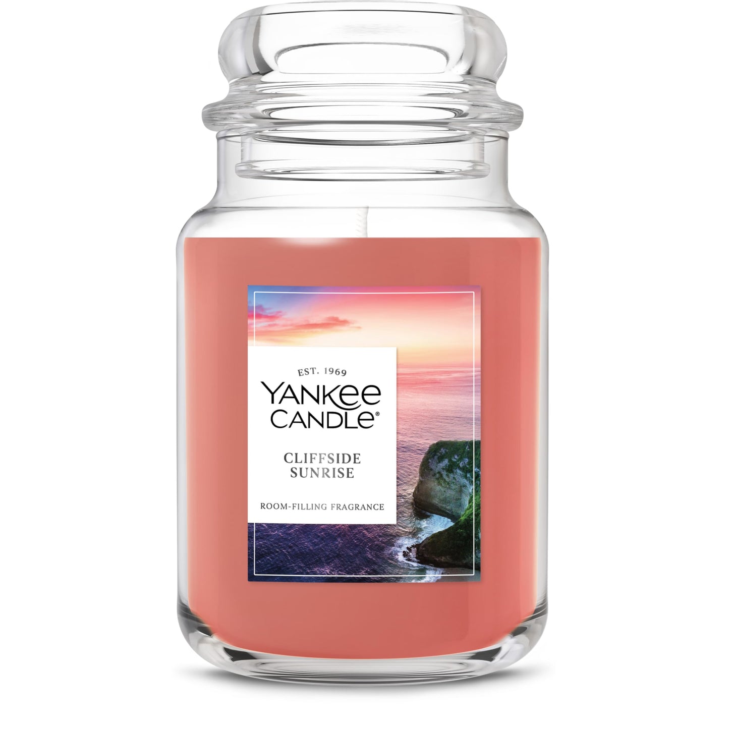 Yankee Candle Cliffside Sunrise, Scented Candle, 22oz Large Jar with up to 150 Hour Burn Time, Giftable