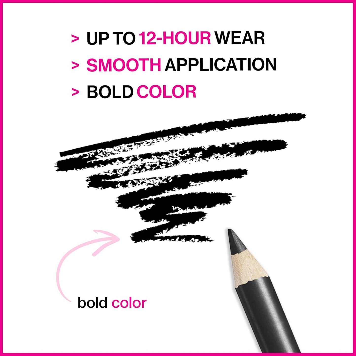 wet n wild Color Icon Kohl Eyeliner Pencil - Rich Hyper-Pigmented Color, Smooth Creamy Application, Long-Wearing Matte Finish Versatility, Cruelty-Free - Baby's Got Black