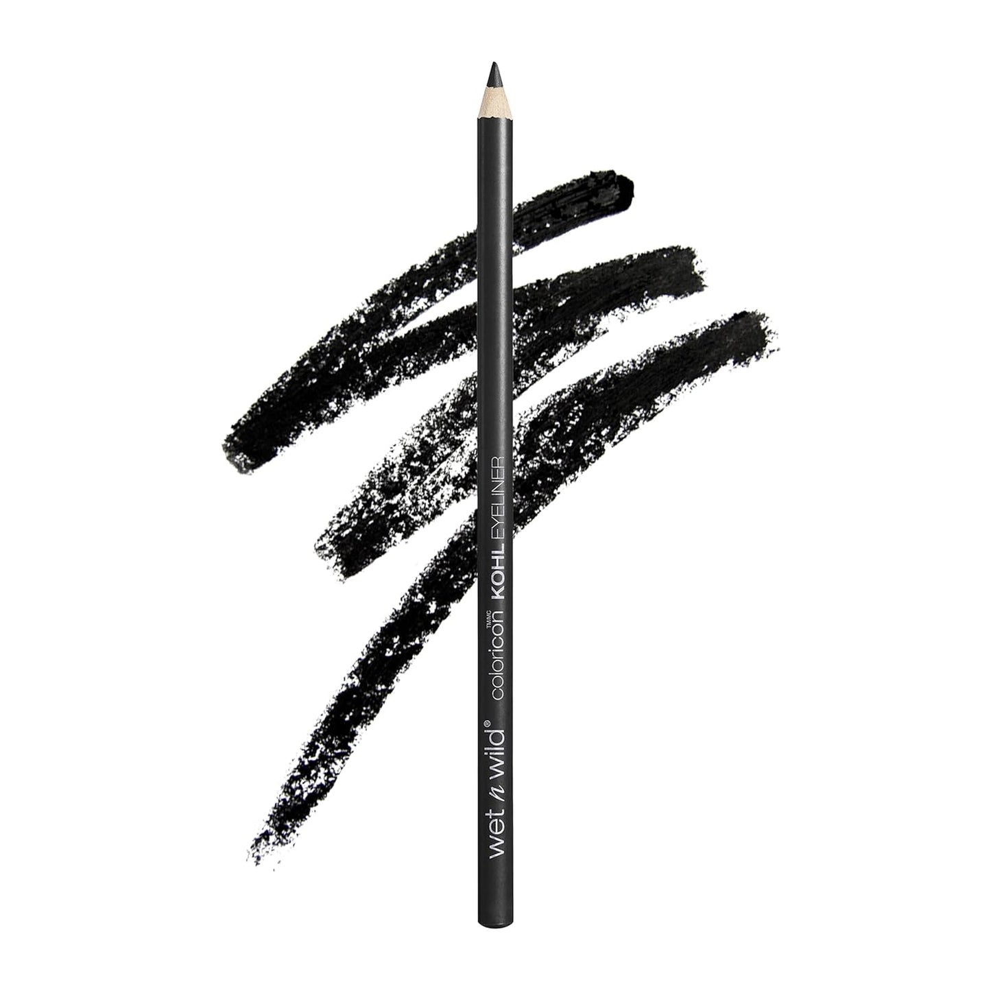 wet n wild Color Icon Kohl Eyeliner Pencil - Rich Hyper-Pigmented Color, Smooth Creamy Application, Long-Wearing Matte Finish Versatility, Cruelty-Free - Baby's Got Black