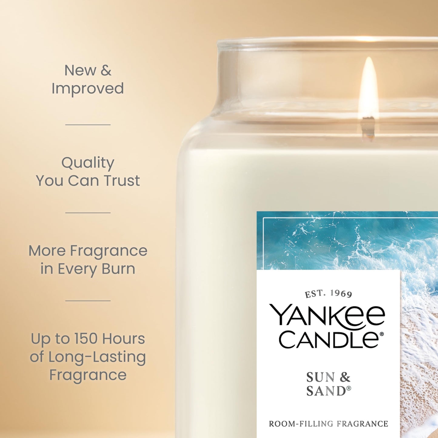 Yankee Candle Cliffside Sunrise, Scented Candle, 22oz Large Jar with up to 150 Hour Burn Time, Giftable