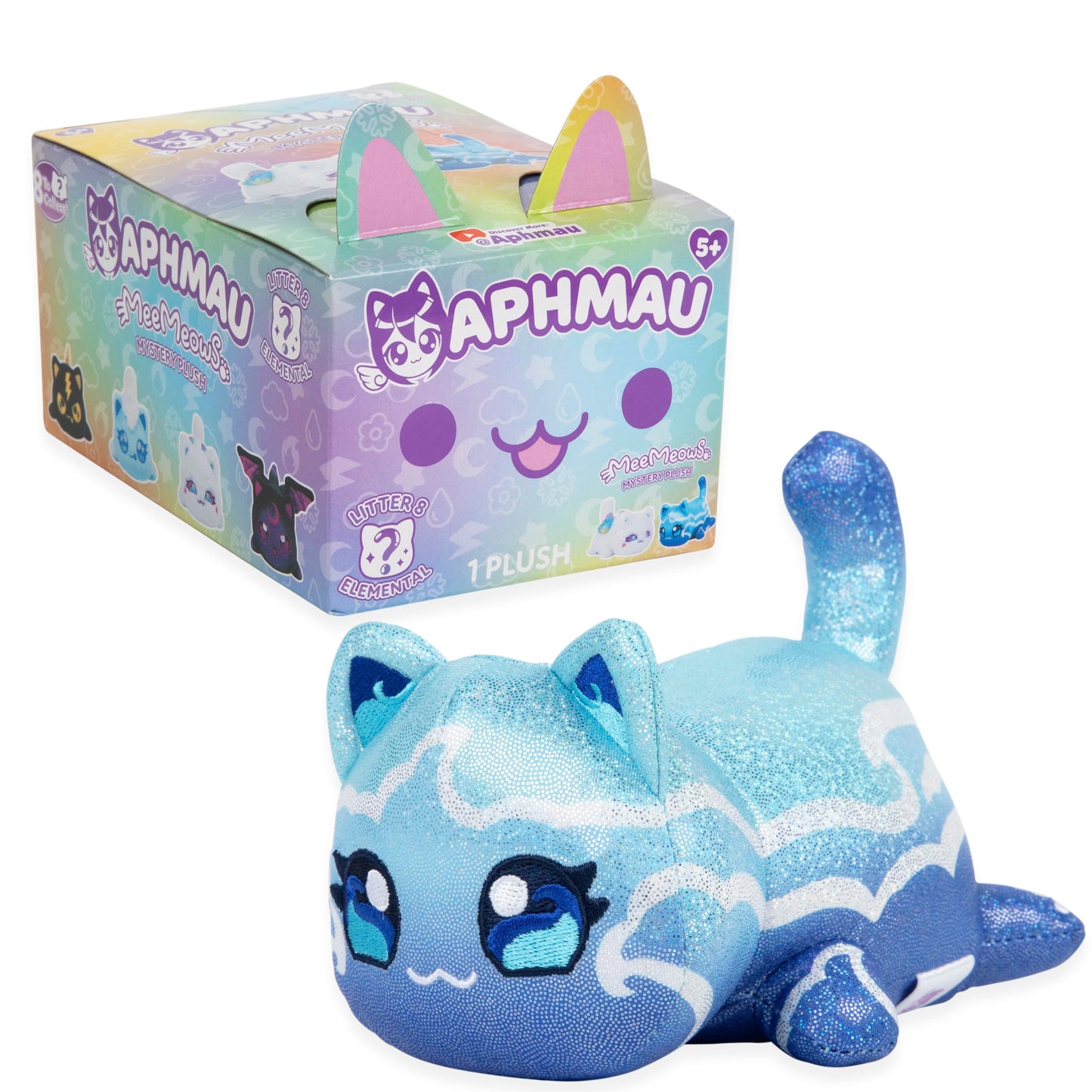 Aphmau 6” MeeMeow Mystery Plush – Ice Cream; YouTube Gaming Channel, Blind Box, 1 of 8 Possible Ice Cream MeeMeows, Official Aphmau Merch