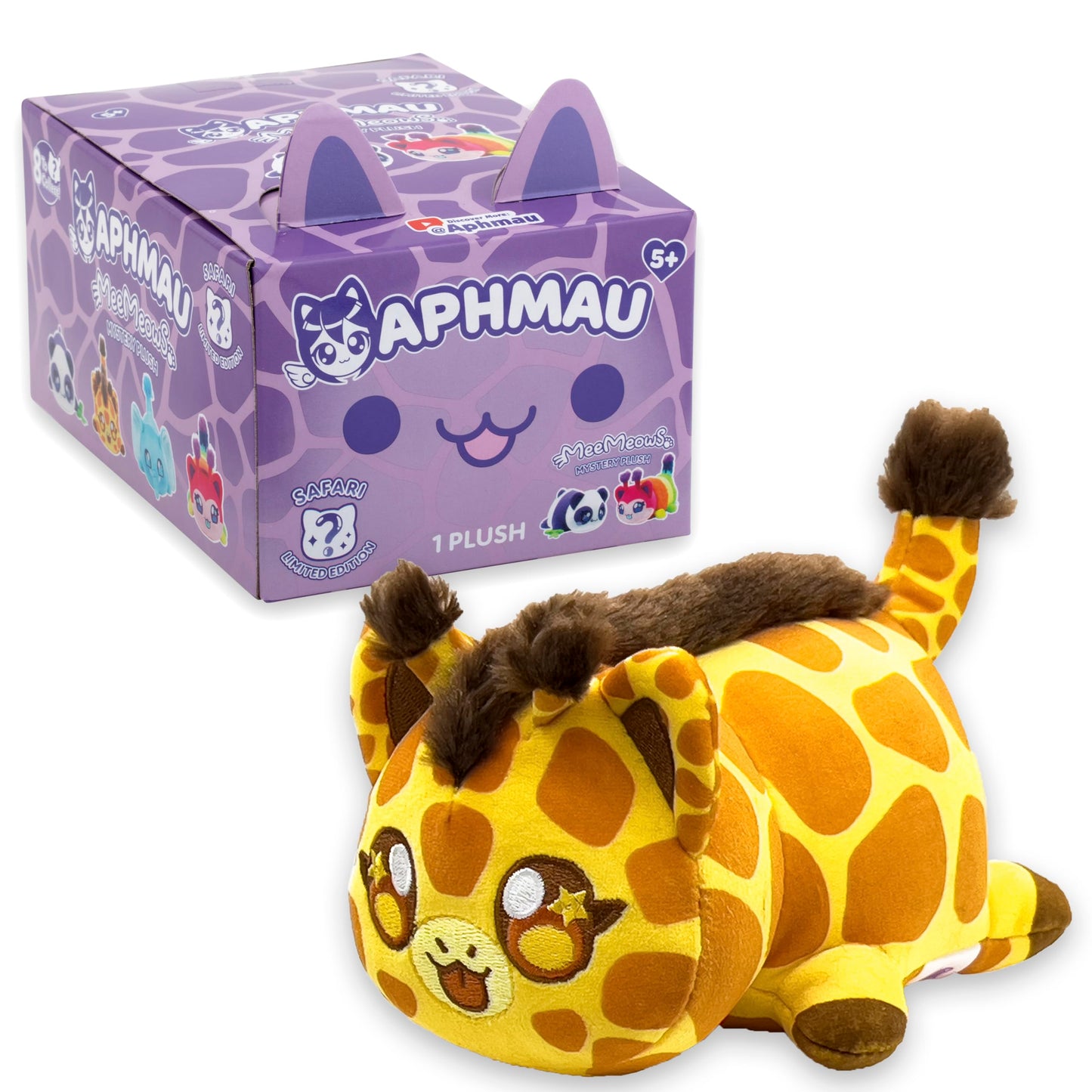 Aphmau 6” MeeMeow Mystery Plush – Ice Cream; YouTube Gaming Channel, Blind Box, 1 of 8 Possible Ice Cream MeeMeows, Official Aphmau Merch