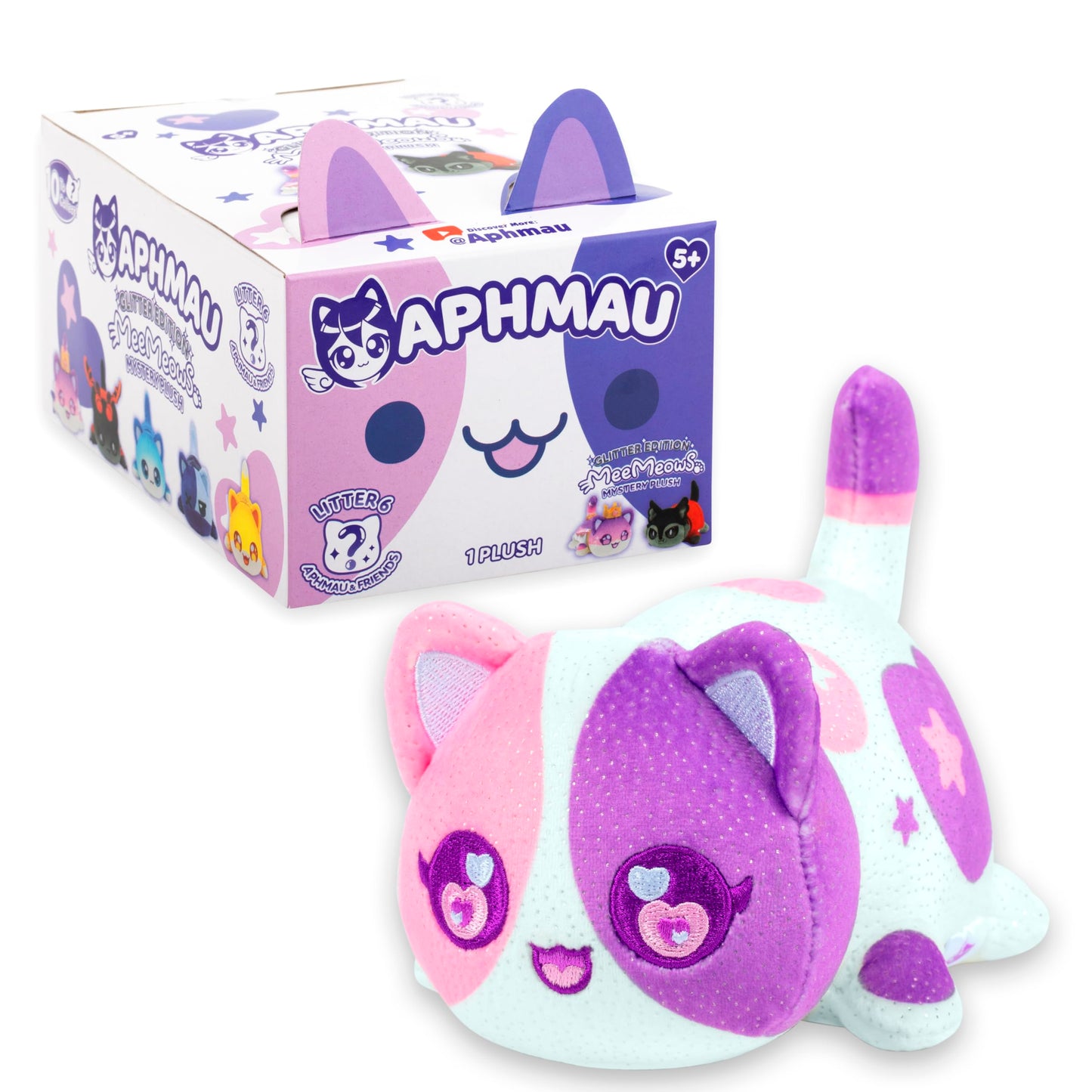 Aphmau 6” MeeMeow Mystery Plush – Ice Cream; YouTube Gaming Channel, Blind Box, 1 of 8 Possible Ice Cream MeeMeows, Official Aphmau Merch
