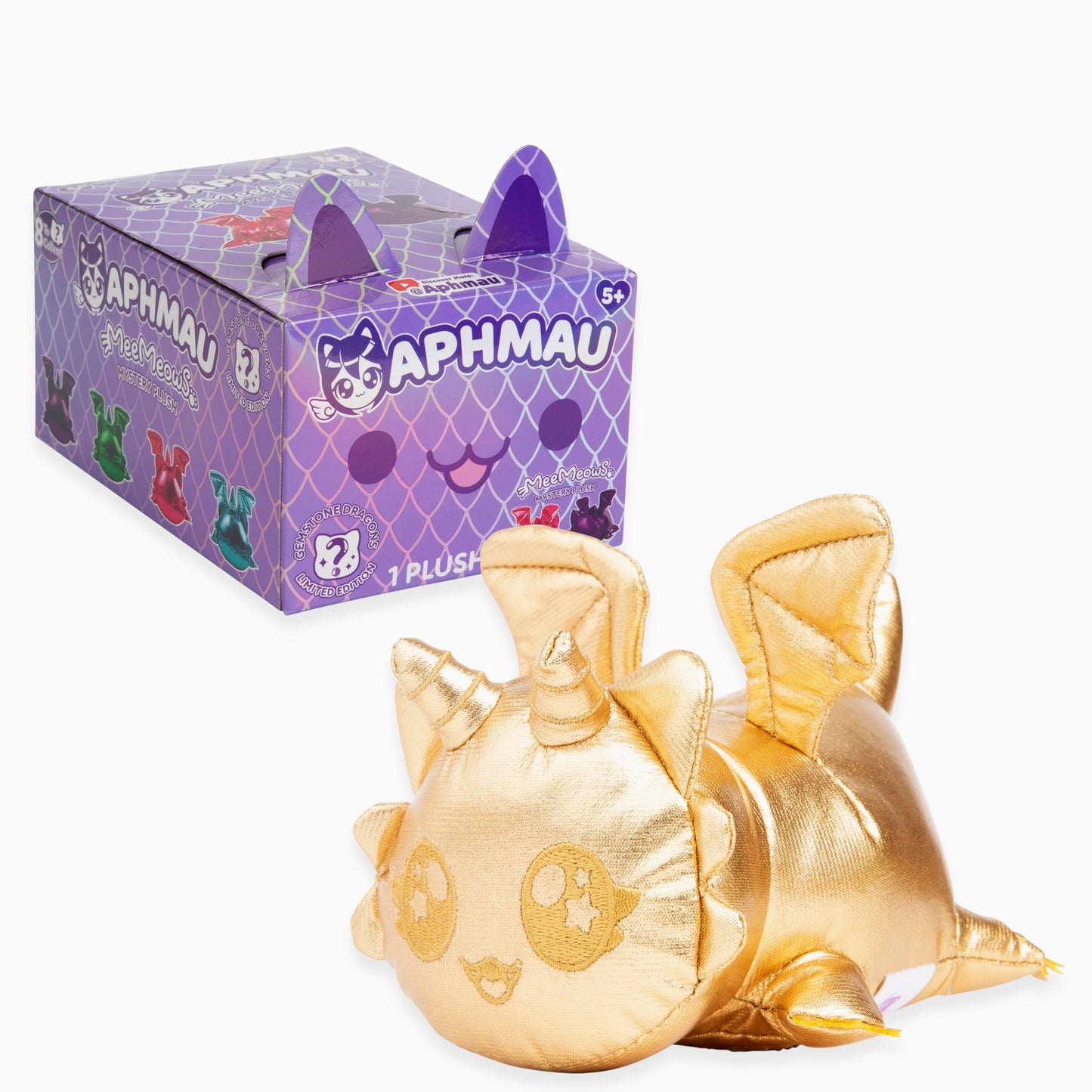 Aphmau 6” MeeMeow Mystery Plush – Ice Cream; YouTube Gaming Channel, Blind Box, 1 of 8 Possible Ice Cream MeeMeows, Official Aphmau Merch
