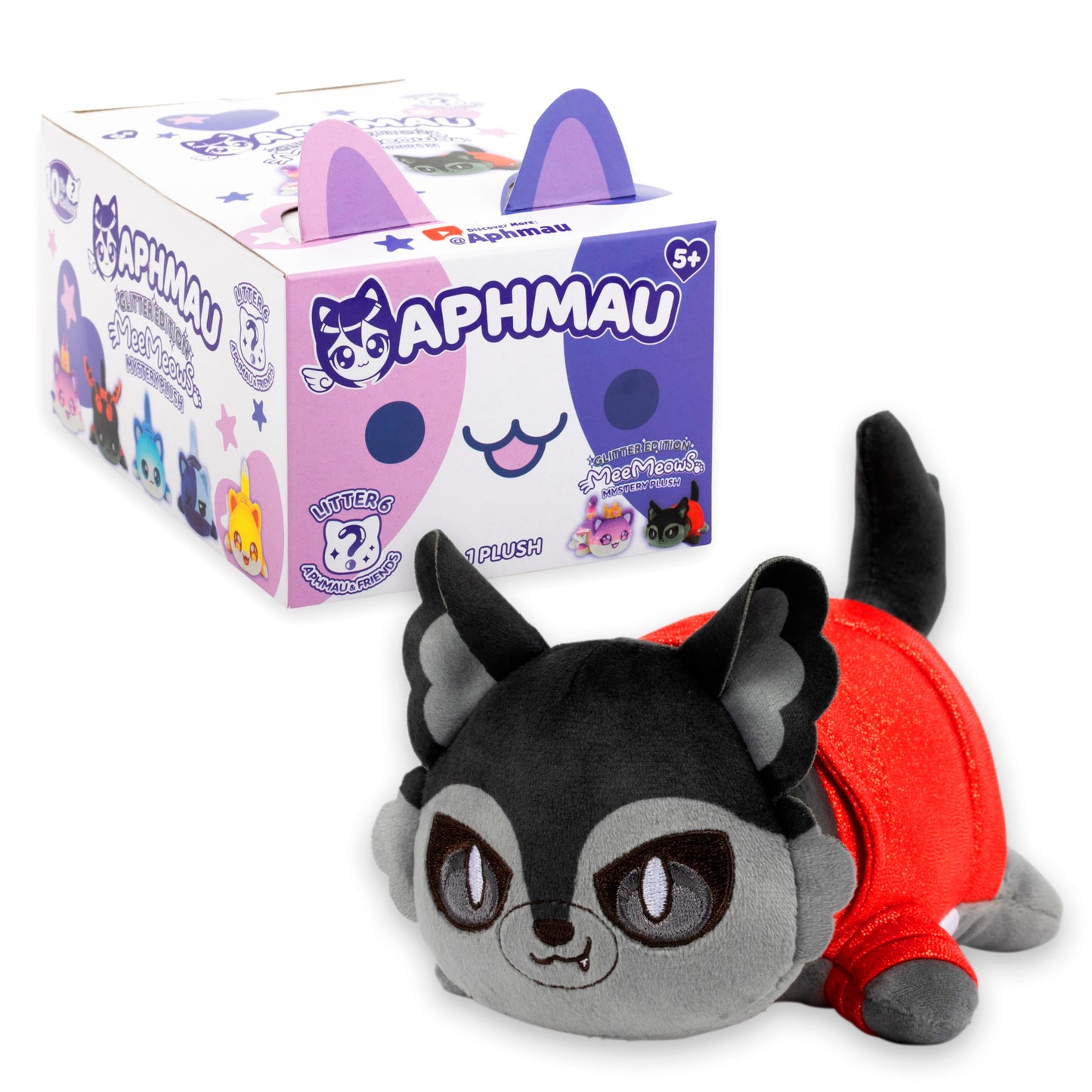 Aphmau 6” MeeMeow Mystery Plush – Ice Cream; YouTube Gaming Channel, Blind Box, 1 of 8 Possible Ice Cream MeeMeows, Official Aphmau Merch
