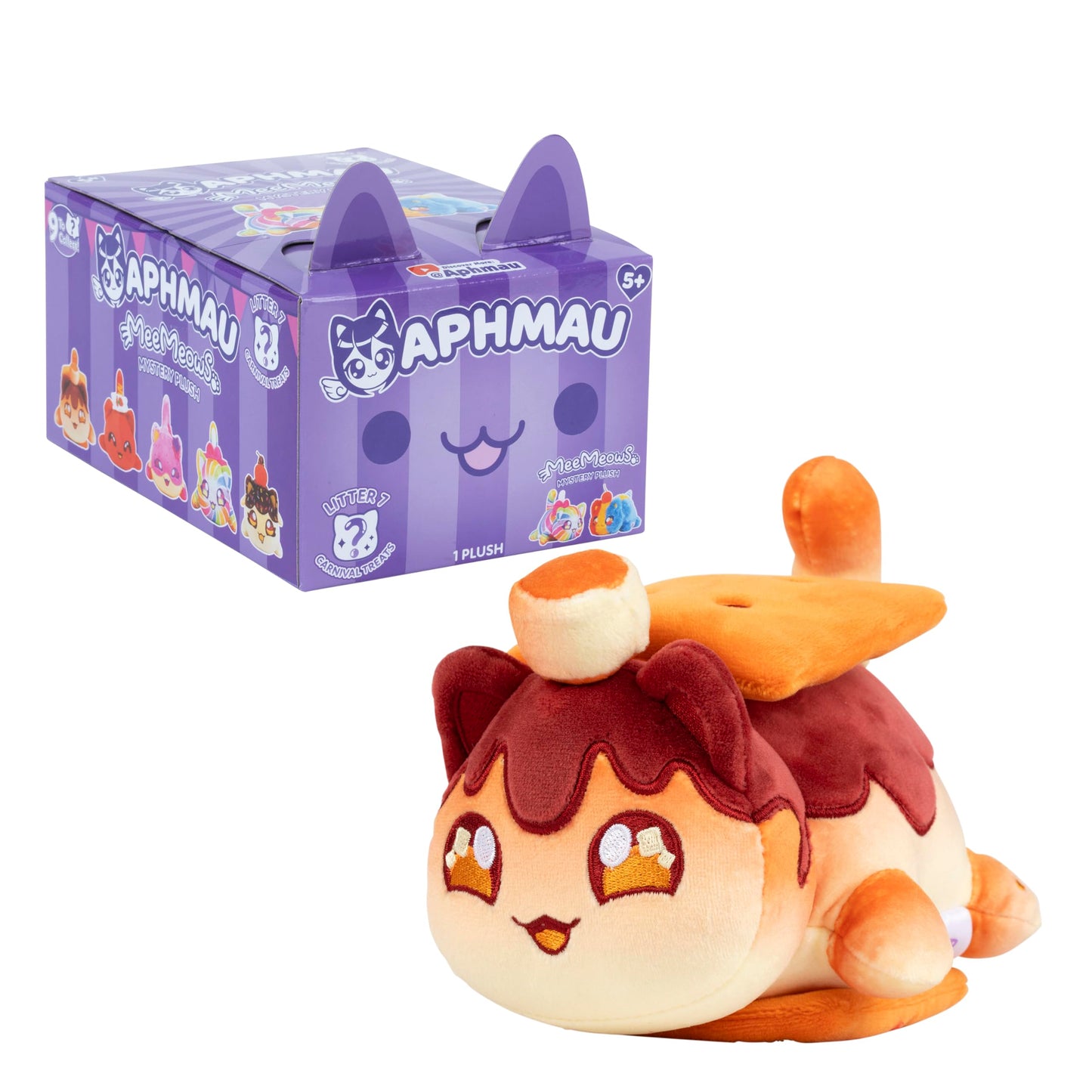 Aphmau 6” MeeMeow Mystery Plush – Ice Cream; YouTube Gaming Channel, Blind Box, 1 of 8 Possible Ice Cream MeeMeows, Official Aphmau Merch