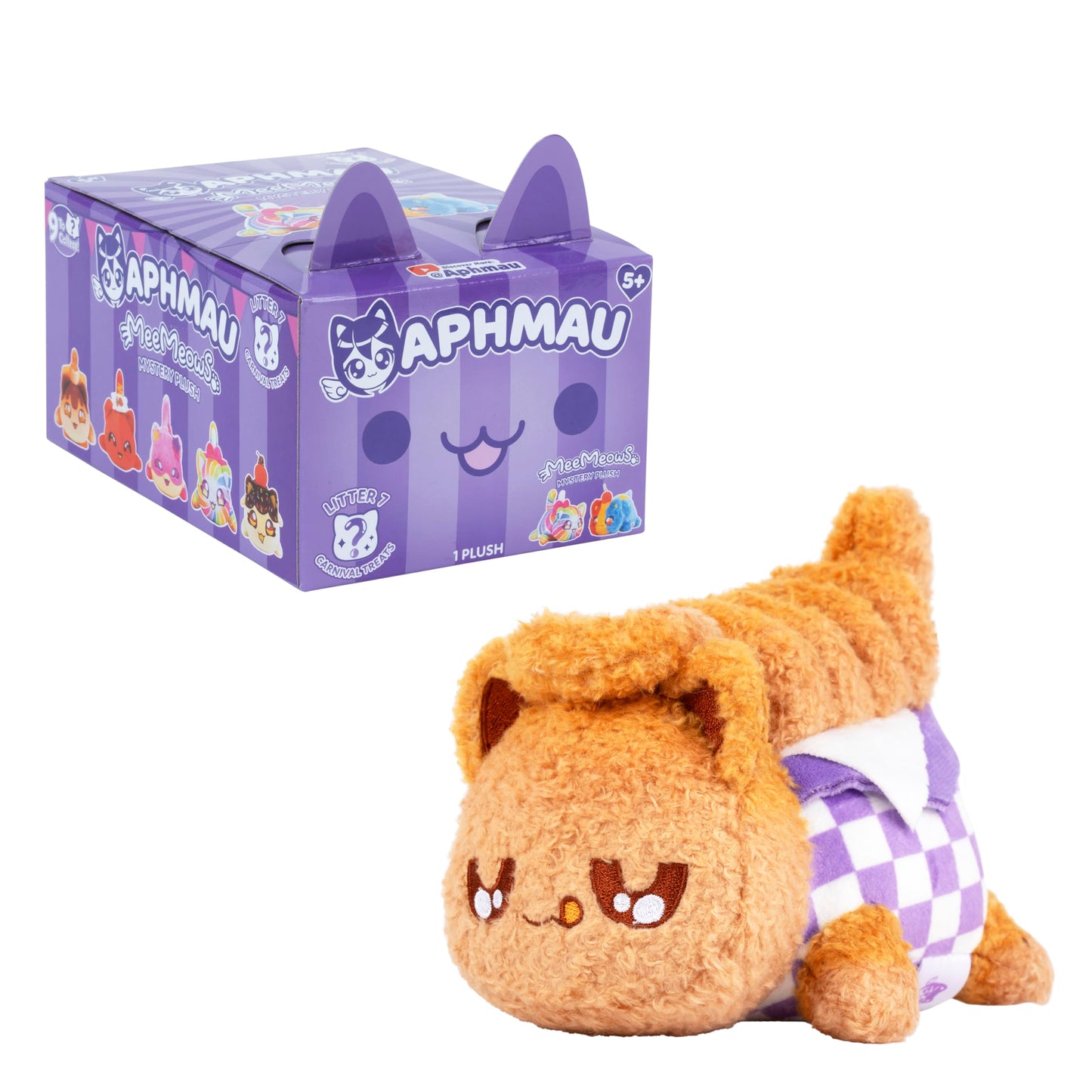 Aphmau 6” MeeMeow Mystery Plush – Ice Cream; YouTube Gaming Channel, Blind Box, 1 of 8 Possible Ice Cream MeeMeows, Official Aphmau Merch