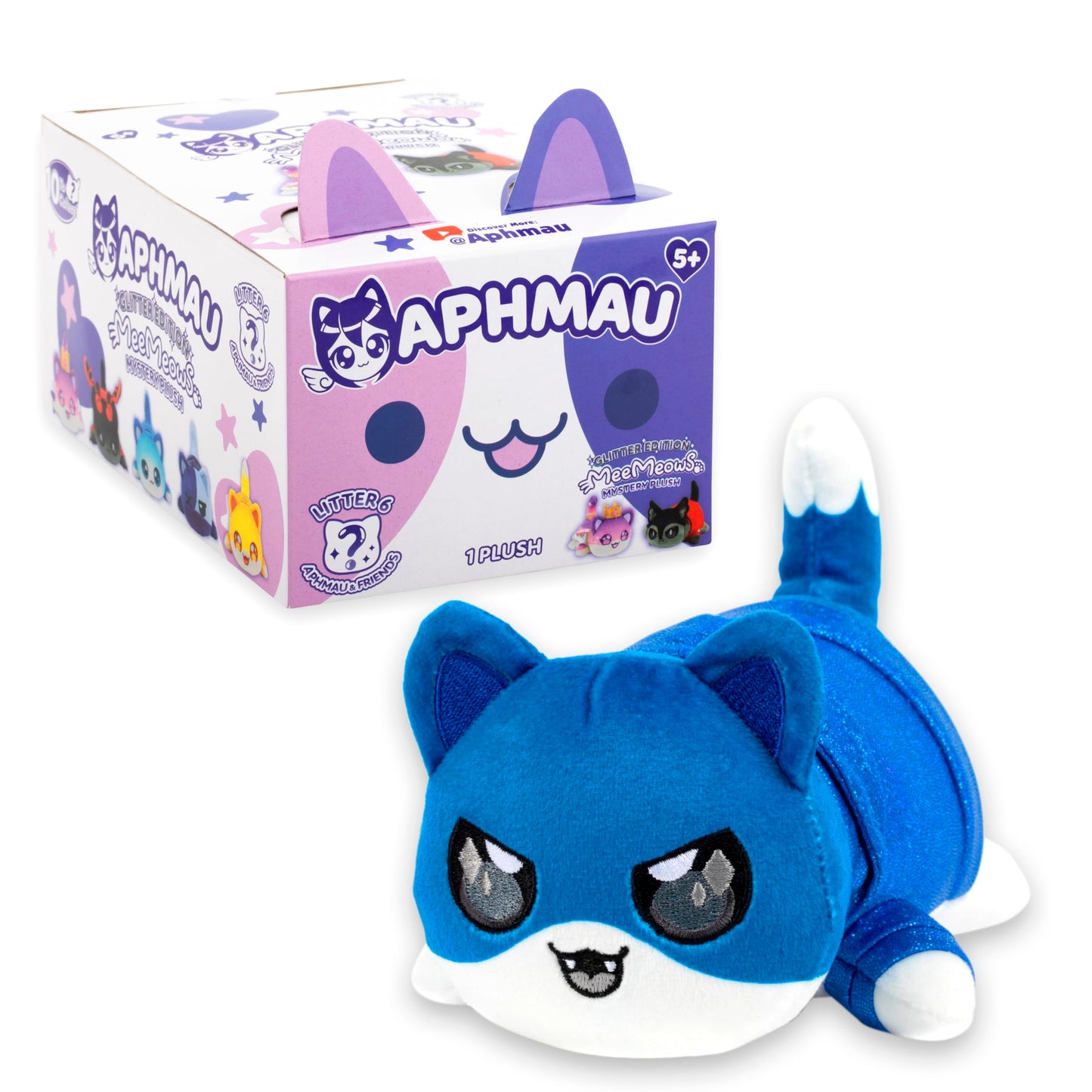 Aphmau 6” MeeMeow Mystery Plush – Ice Cream; YouTube Gaming Channel, Blind Box, 1 of 8 Possible Ice Cream MeeMeows, Official Aphmau Merch