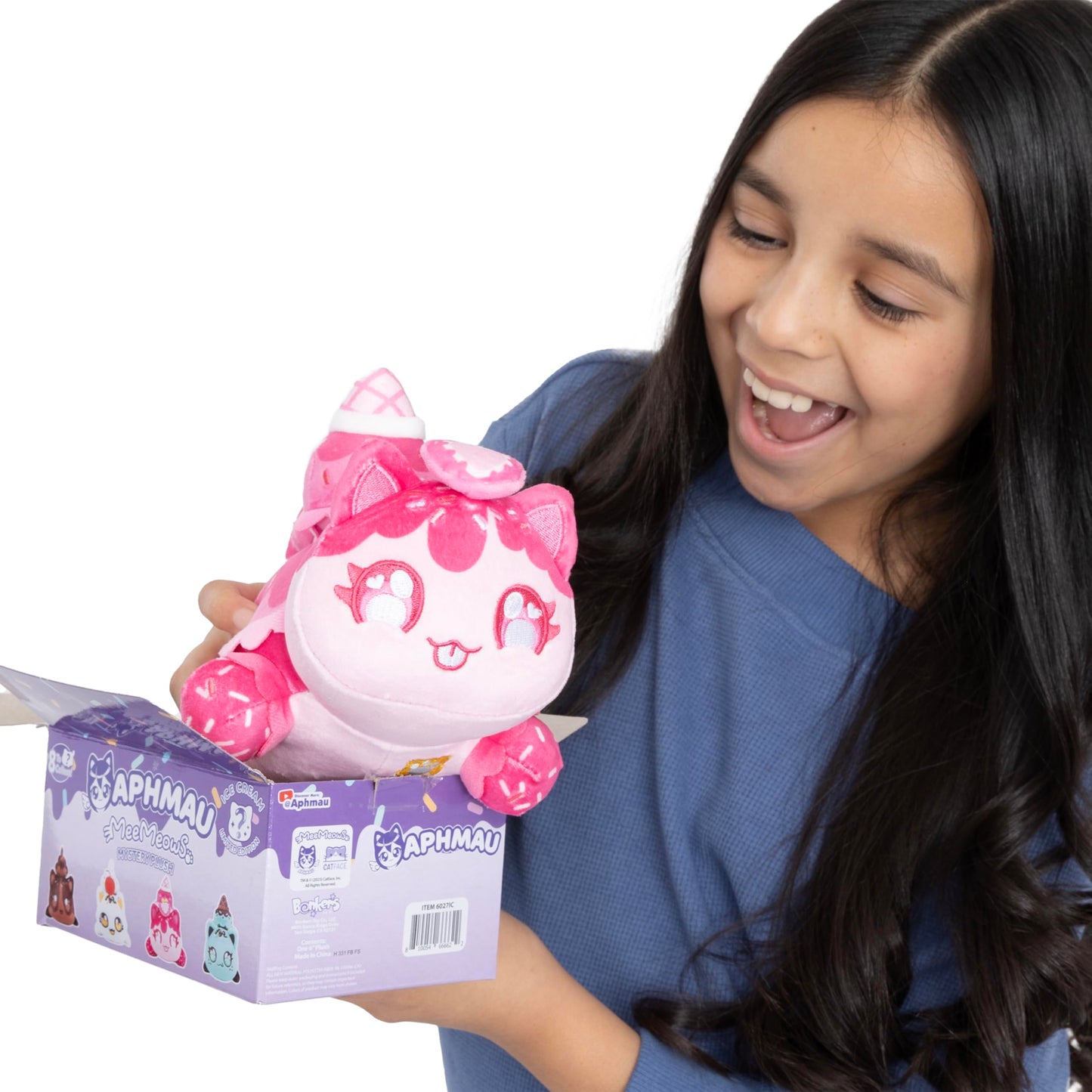 Aphmau 6” MeeMeow Mystery Plush – Ice Cream; YouTube Gaming Channel, Blind Box, 1 of 8 Possible Ice Cream MeeMeows, Official Aphmau Merch