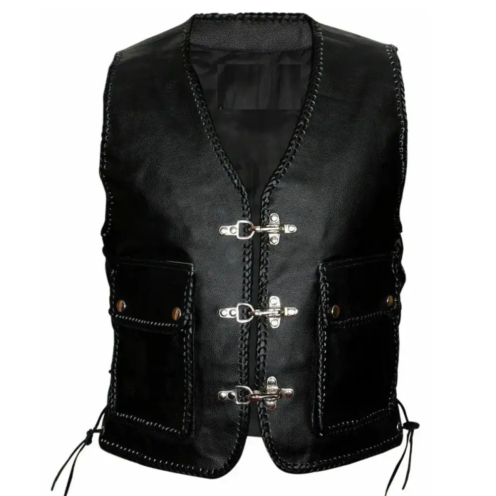 Native American Motorcycle Leather Vest-0