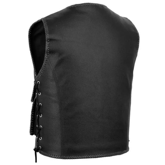 Mens Native American Leather Vest-1